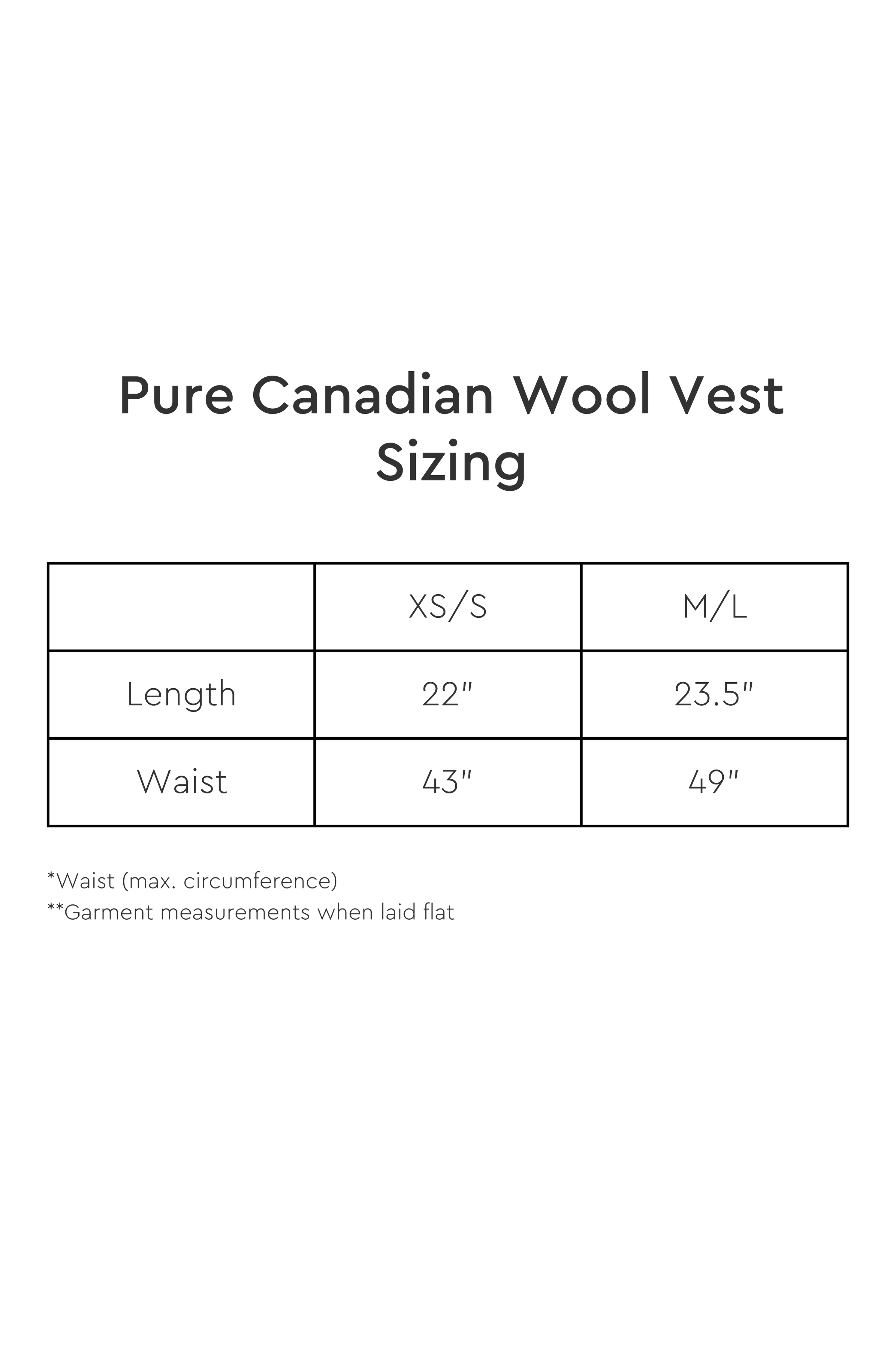 Pure Canadian Wool Vest