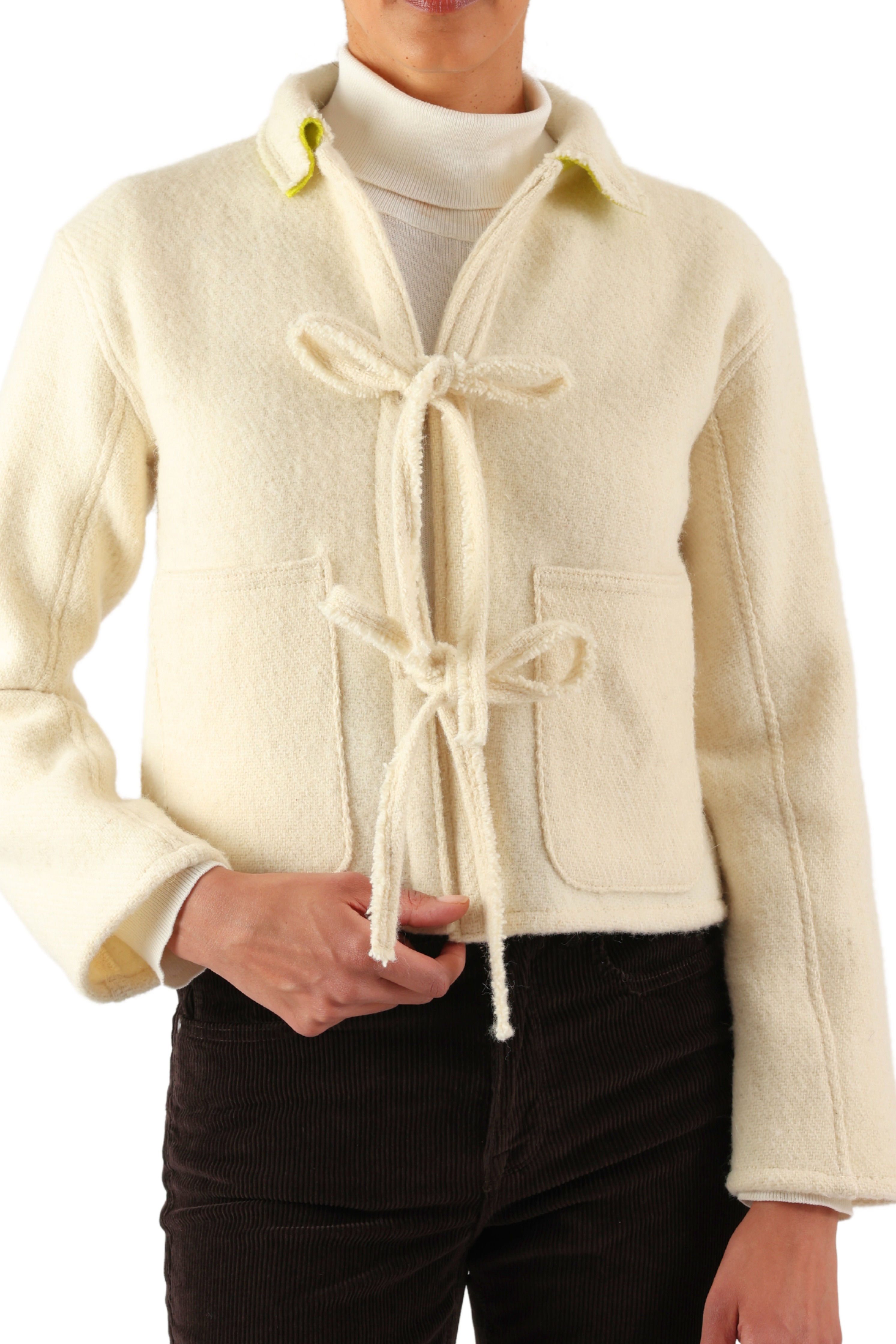 Pure Canadian Wool Bow Jacket