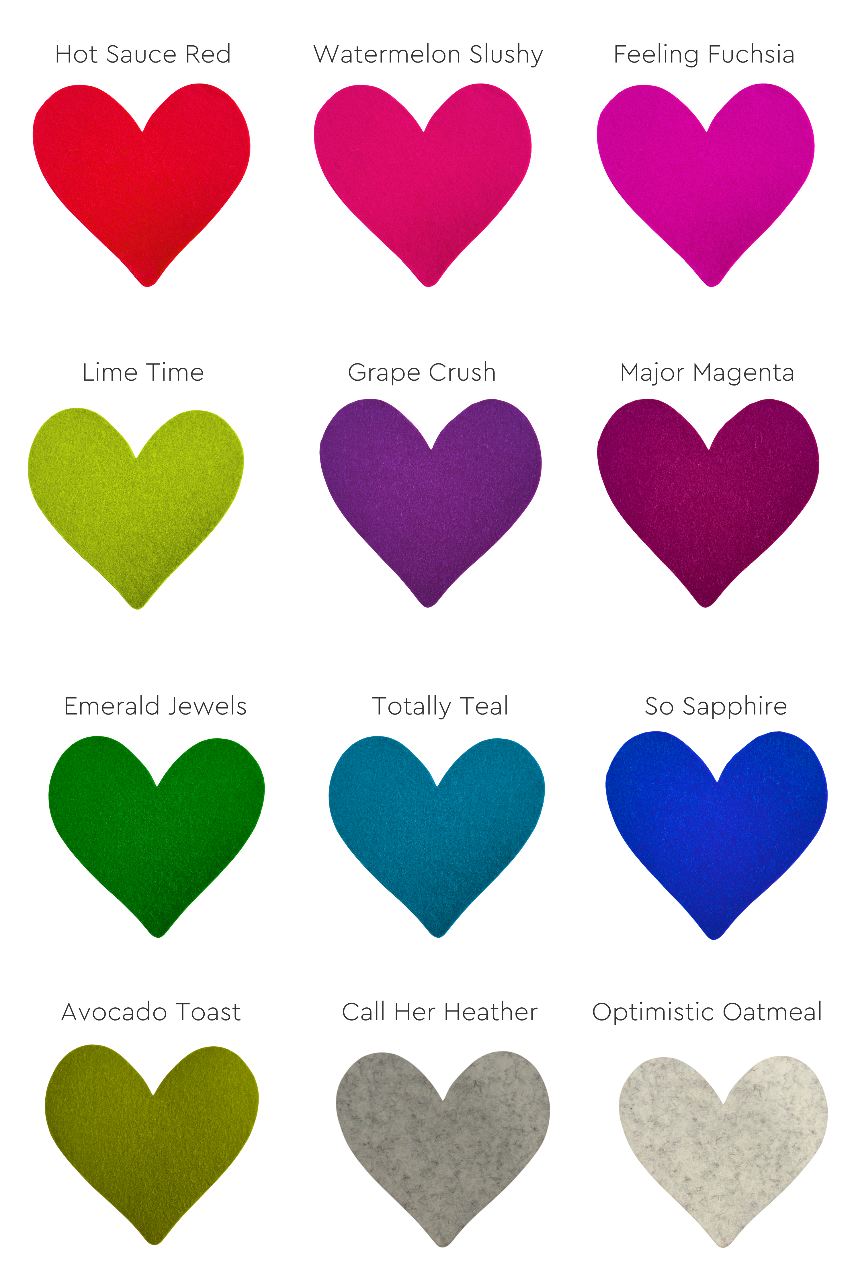 Heart Wool Coasters