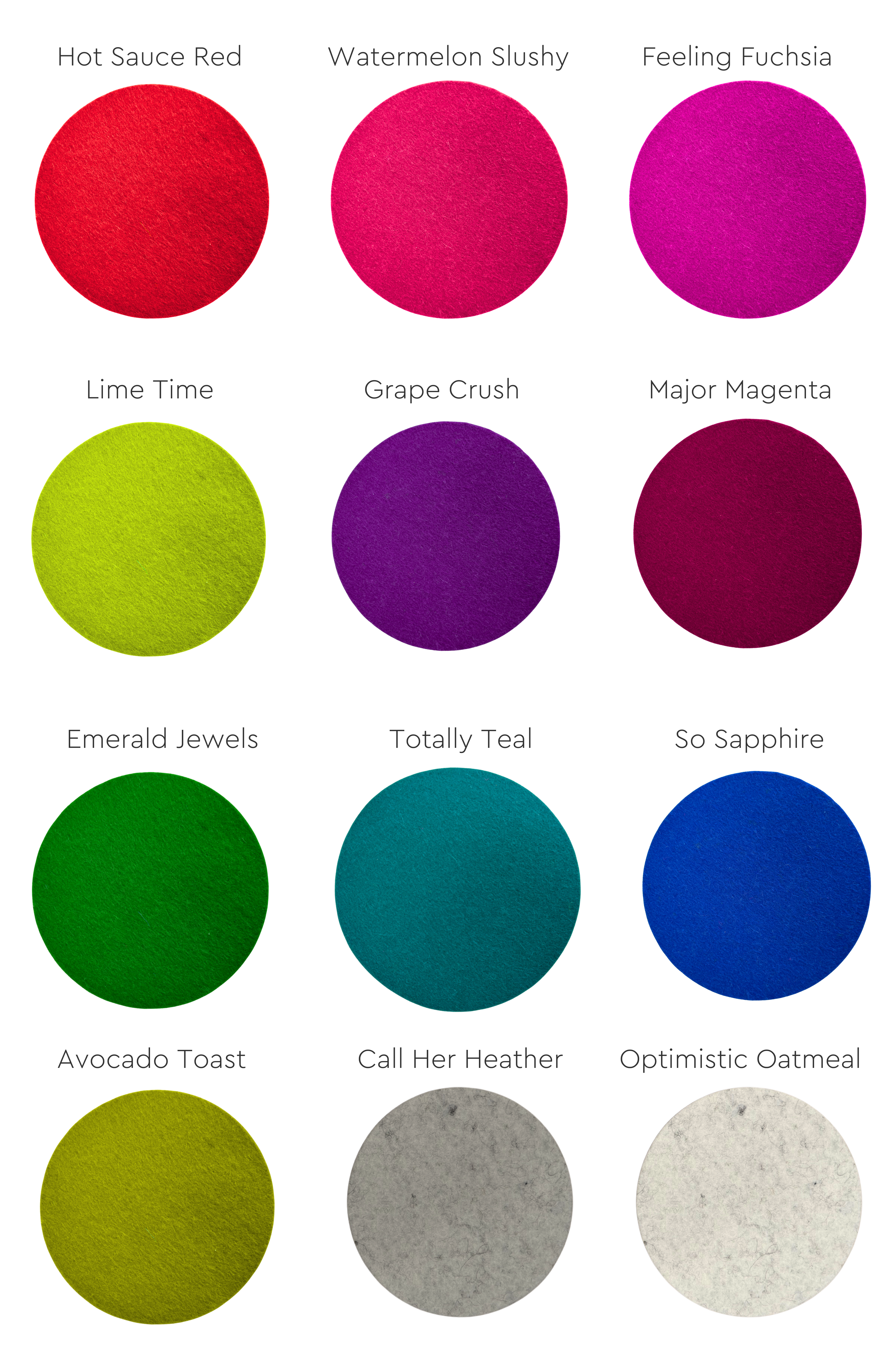 Round Wool Coasters