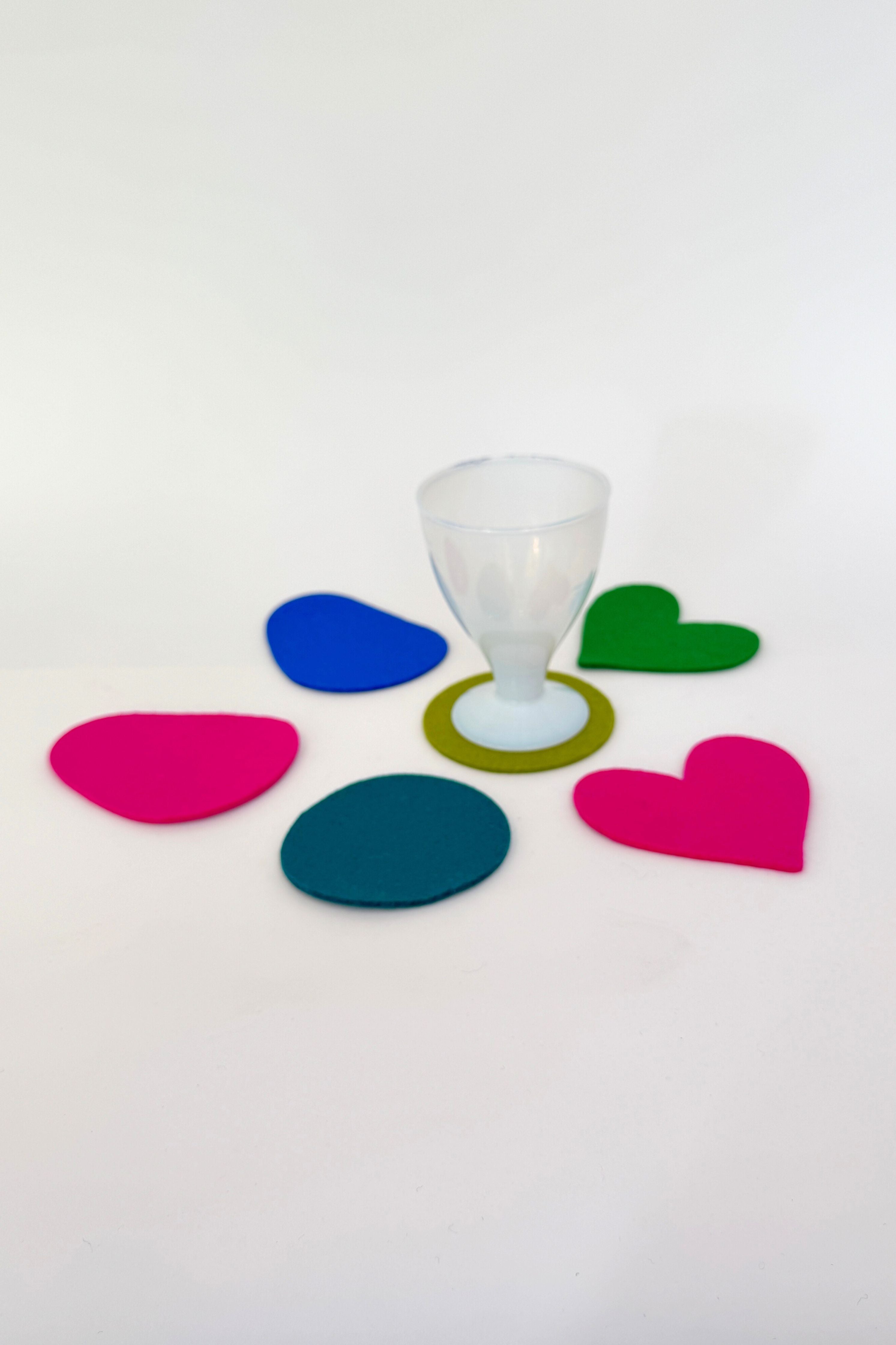 Heart Wool Coasters