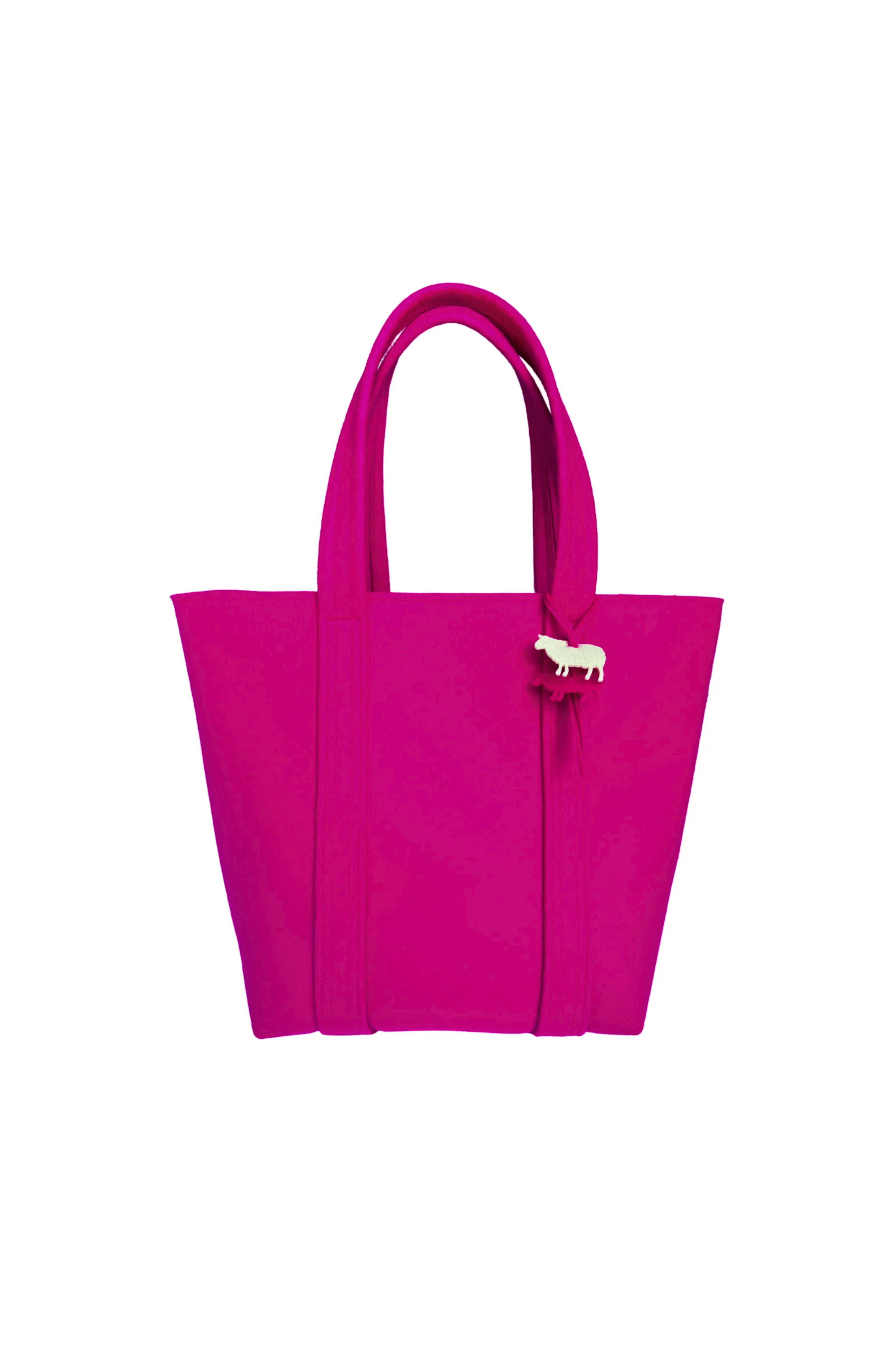 100% Wool weekender bag in Feeling Fuchsia pink