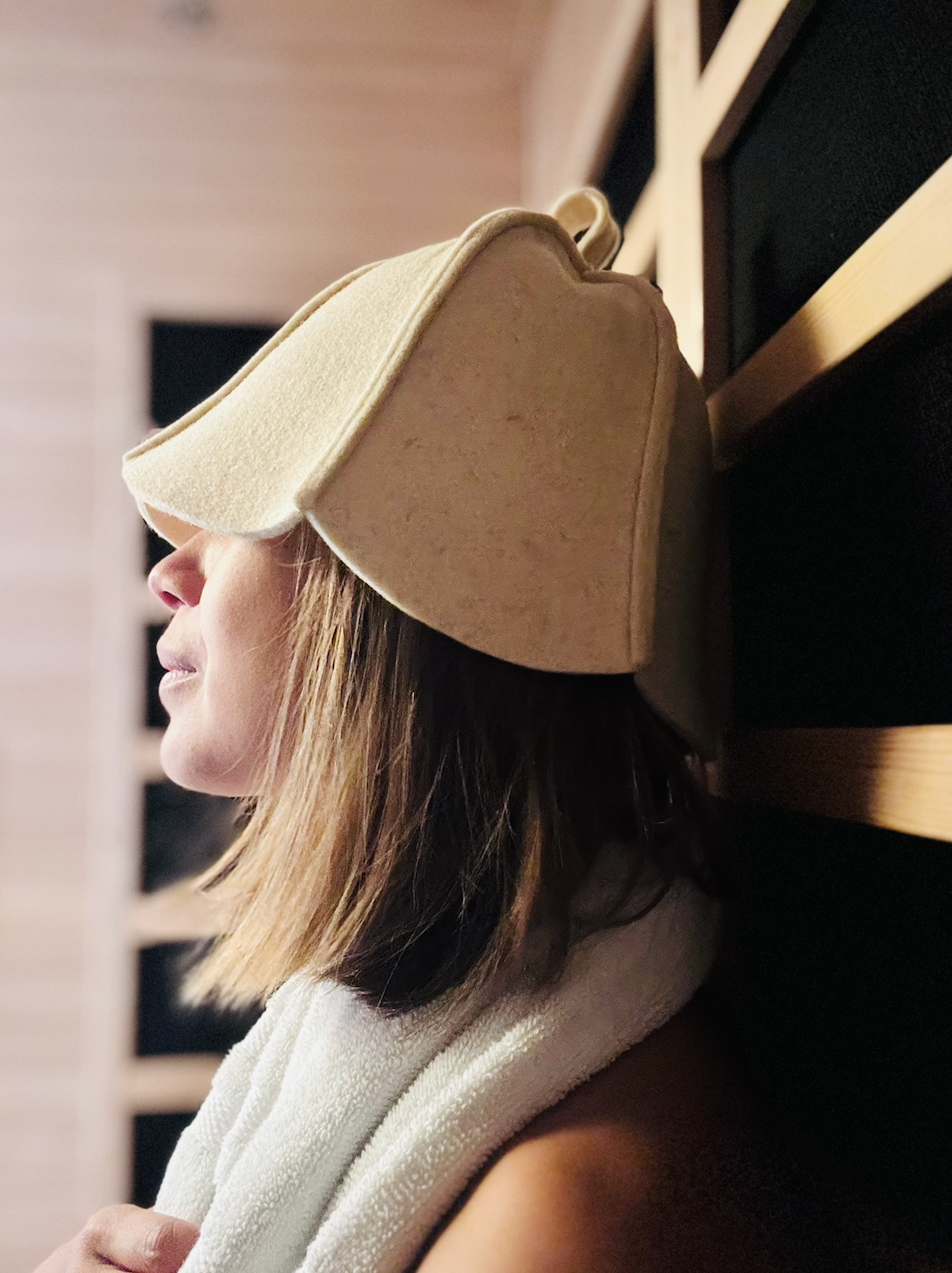 Pure Canadian Felted Wool Sauna Hat