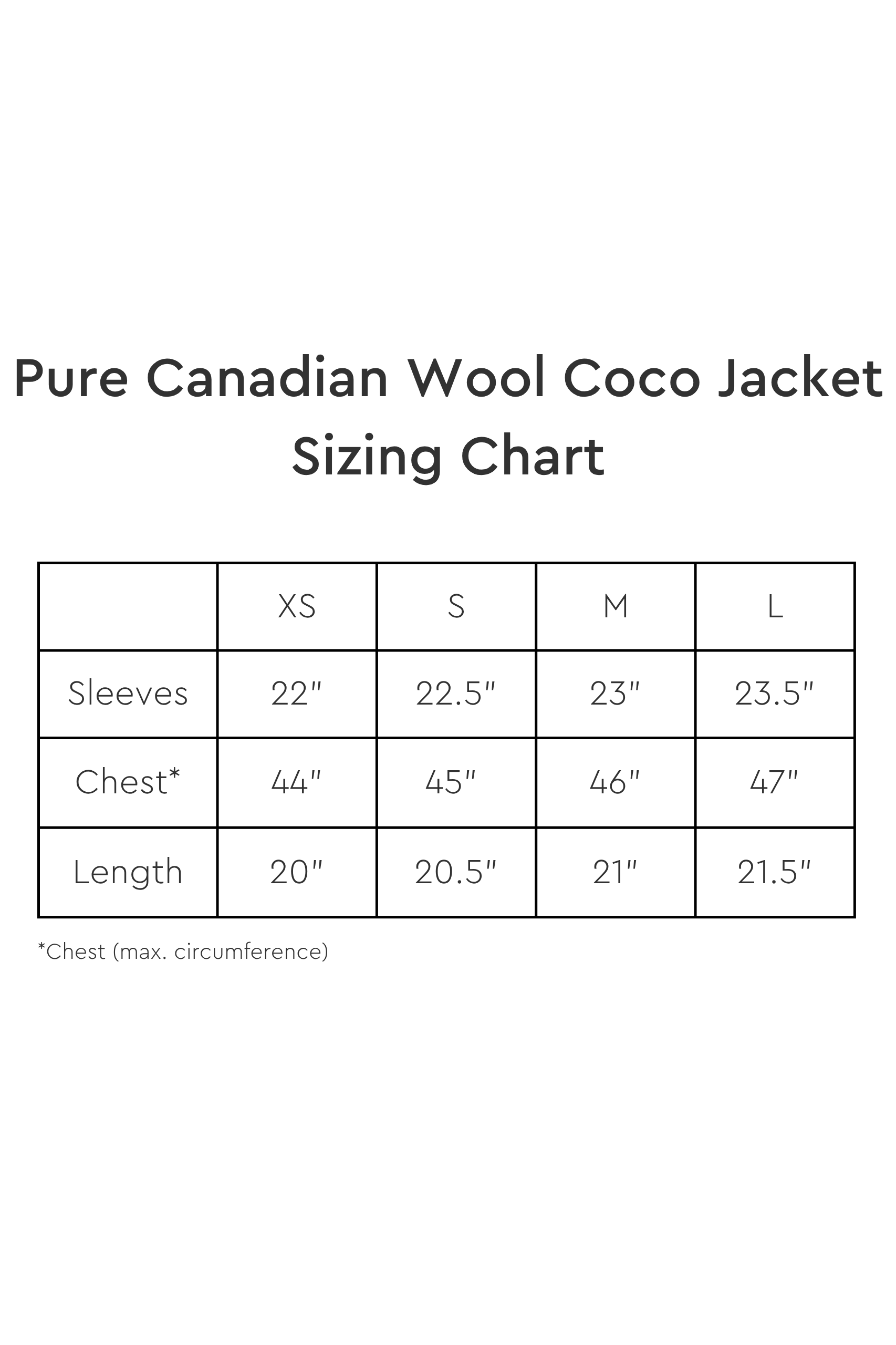 Pure Canadian Wool Coco Jacket