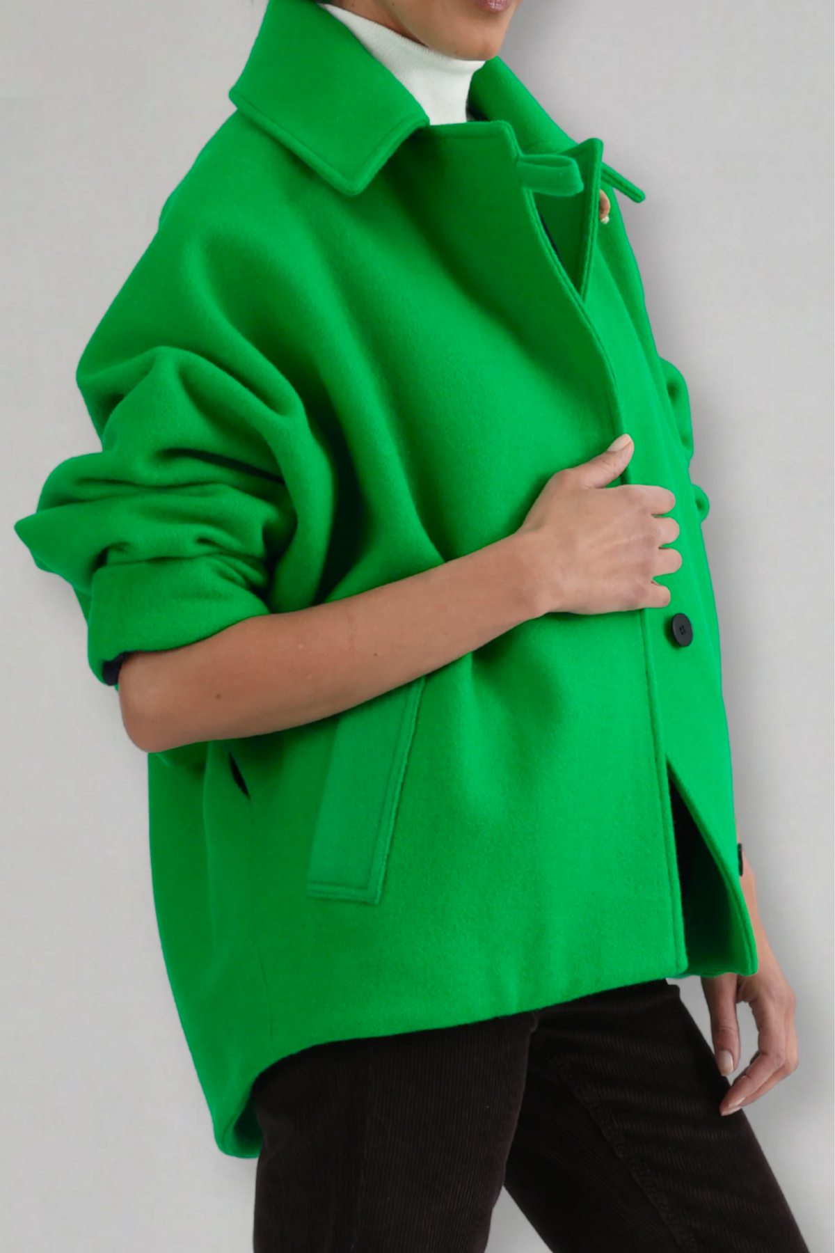 Theodore wool jacket in Emerald Irish Green