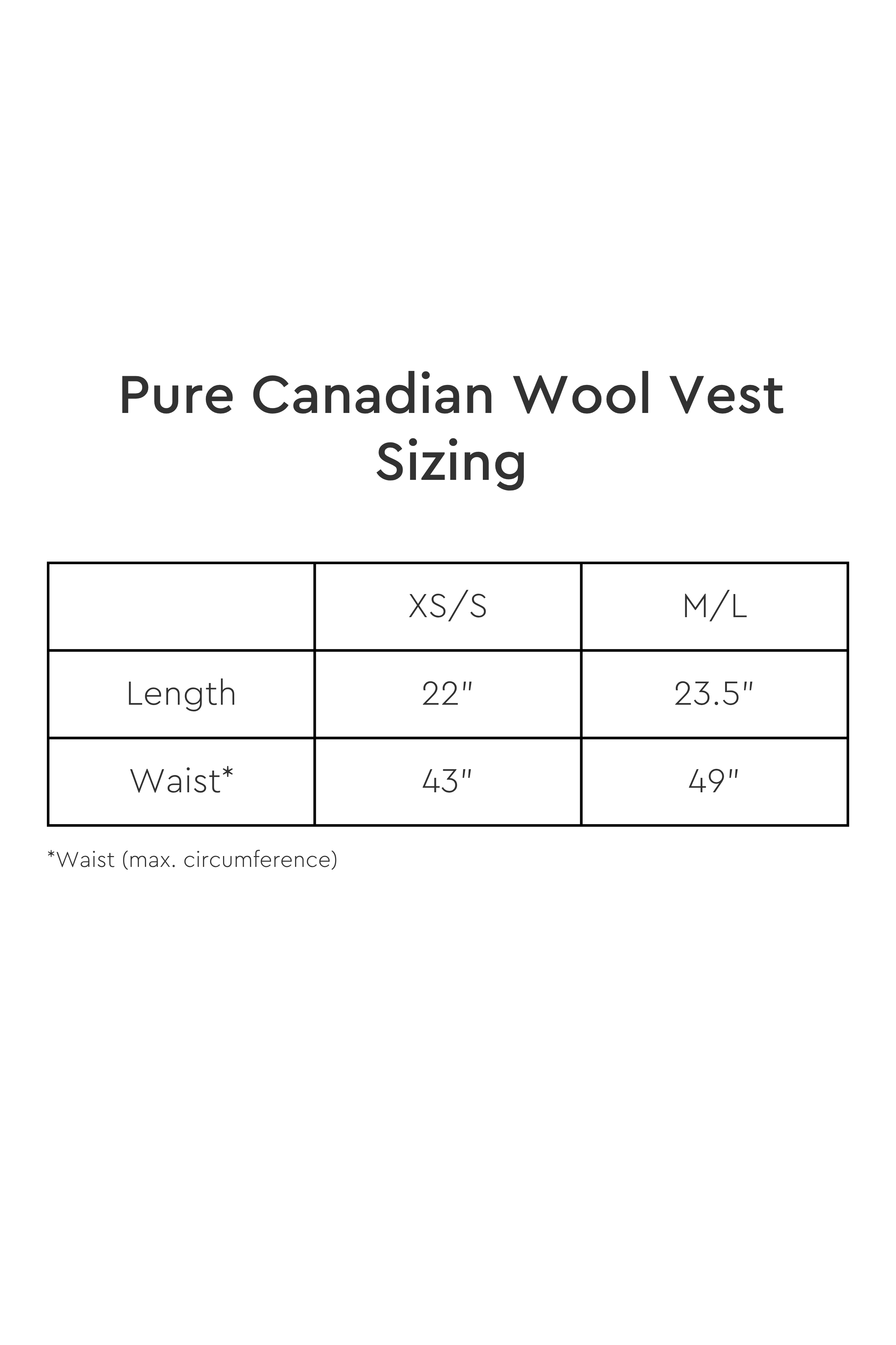 Pure Canadian Wool Vest