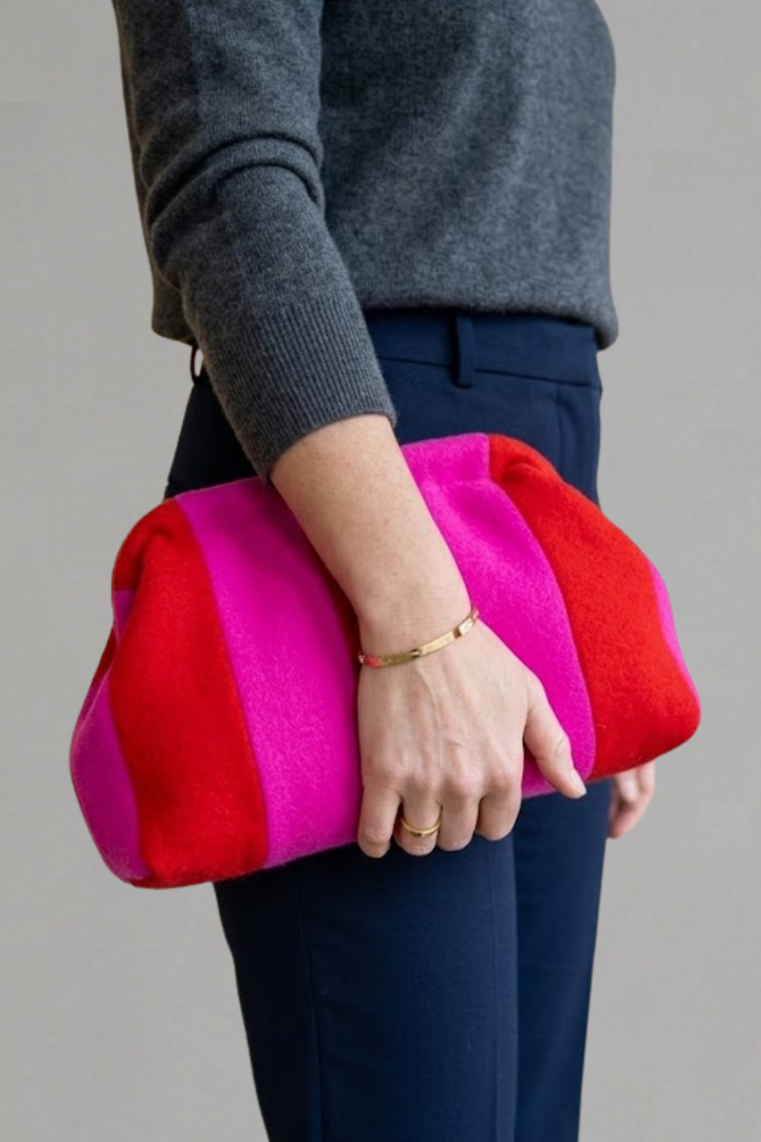 The Woollen Stripe Clutch