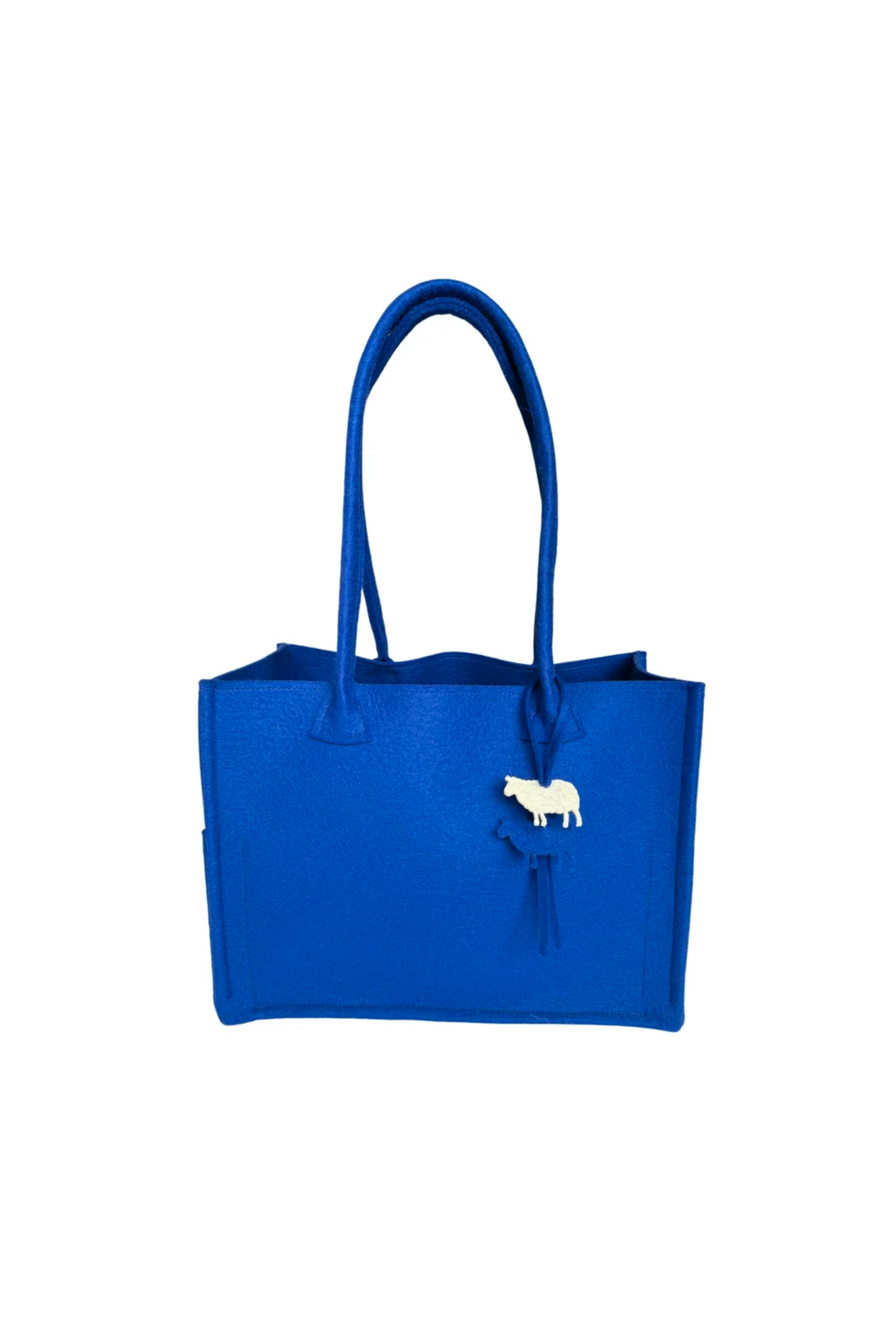 100% Wool work tote in So Sapphire Blue