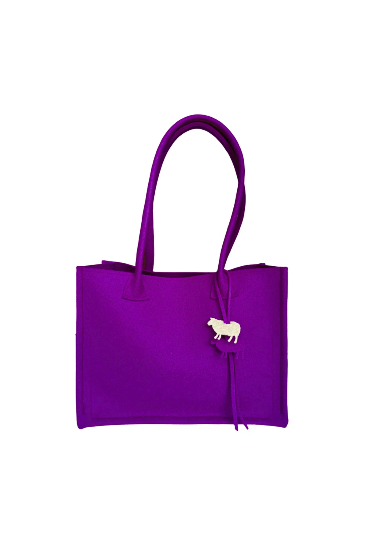 100% Wool work tote in Grape Crush Purple