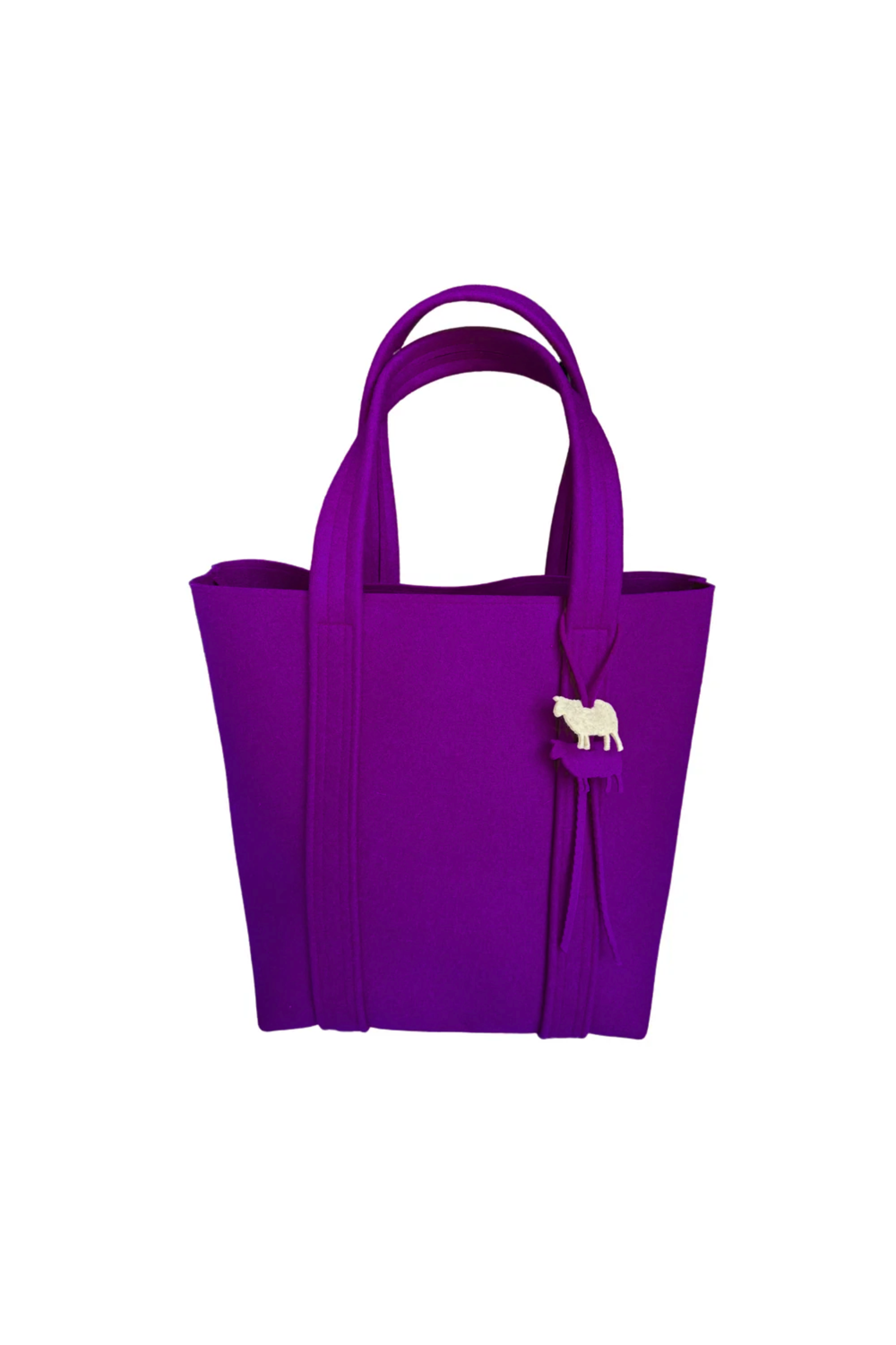 100% Wool weekender bag in Grape Crush Purple 