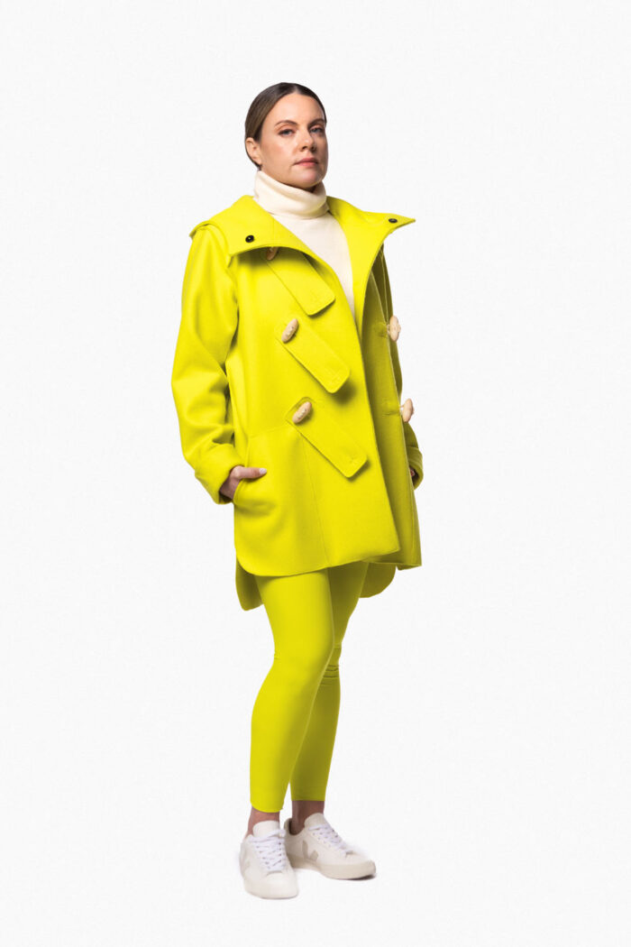 women's chartreuse coat