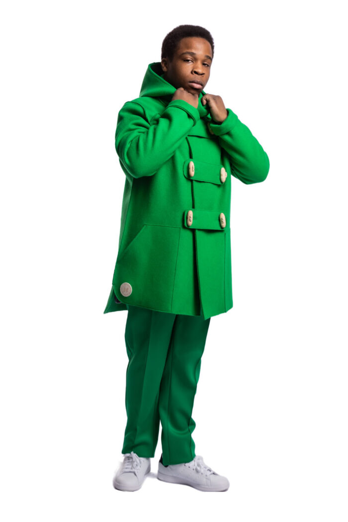 men's green coat