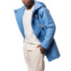 men's light blue coat