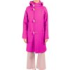 fuchsia pink wool duffle coat